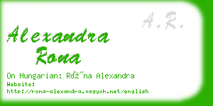 alexandra rona business card
